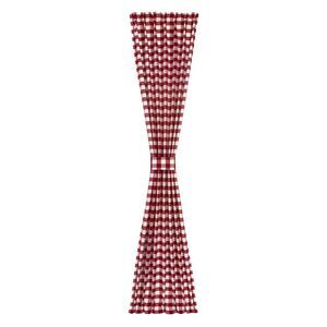 Buffalo Check French Door Panel with Adjustable Tiebacks, 50" W x 40" L,